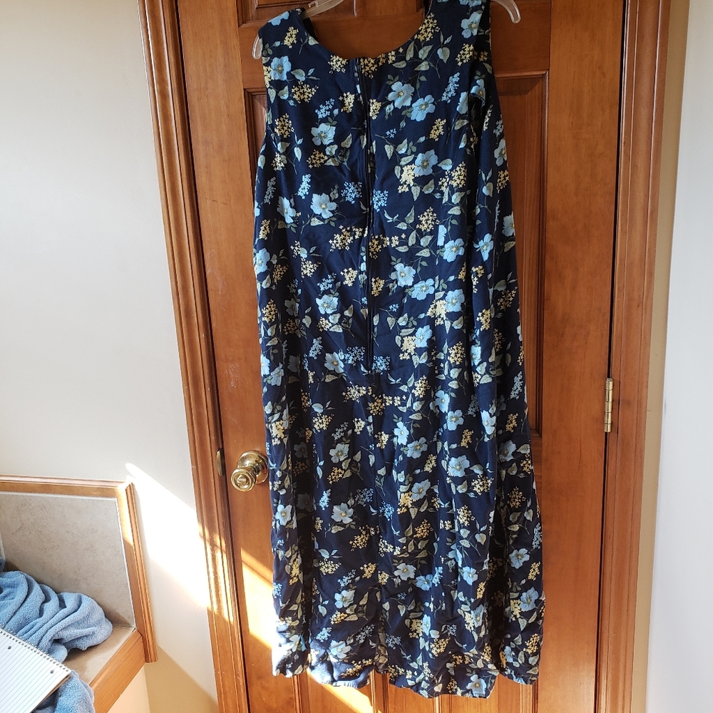 Cotton Floral sleeveless sun dress.